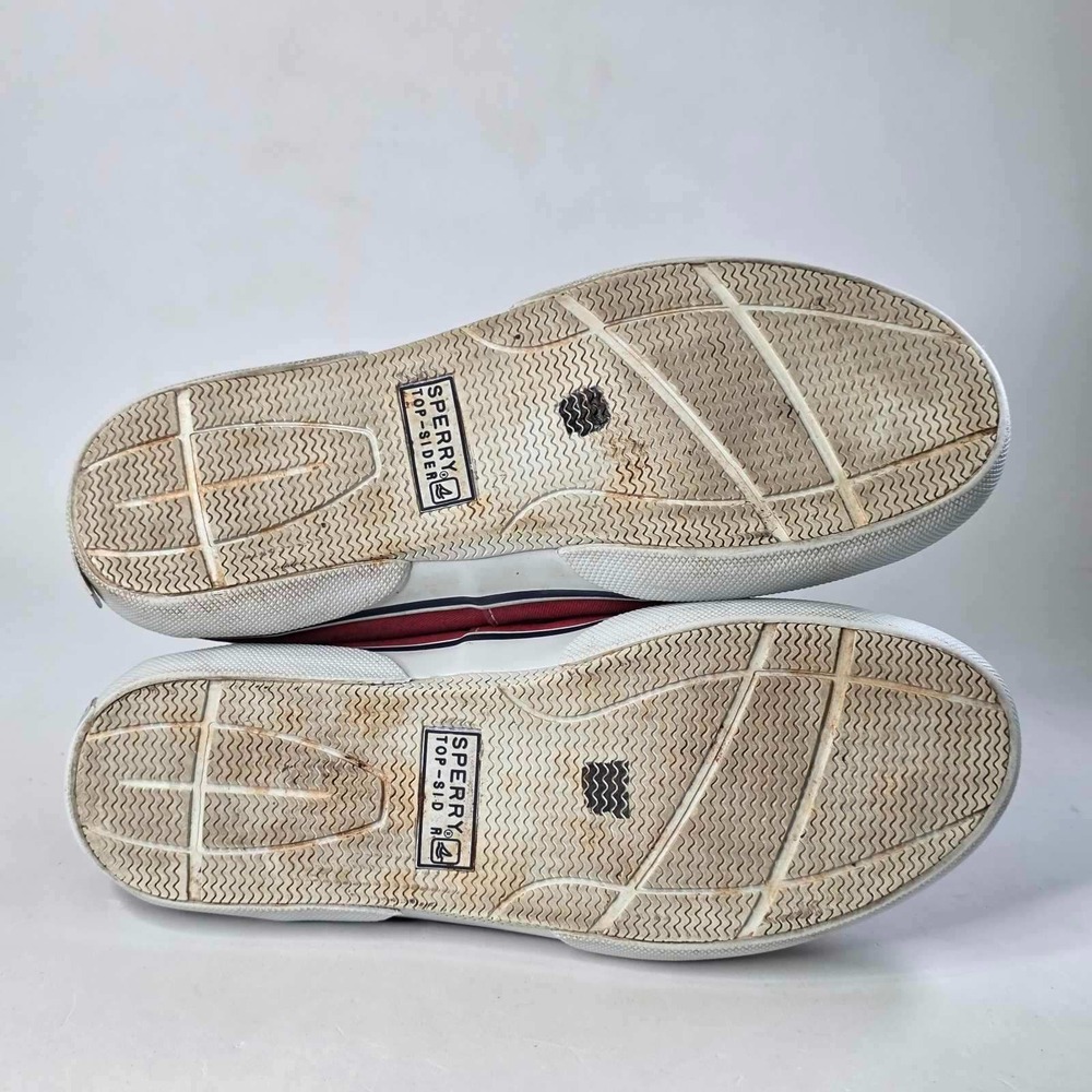 Sperry Top-Sider Bahama Boat Shoes Men's 9 M Red Canvas Low Top Sneakers 0726828 - Picture 8 of 12
